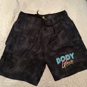 Body Glove Men's Black and Multicolor Swim Shorts